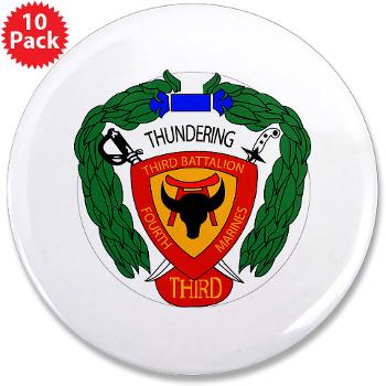 3B4M - M01 - 01 - 3rd Battalion 4th Marines - 3.5" Button (10 pack) - Click Image to Close
